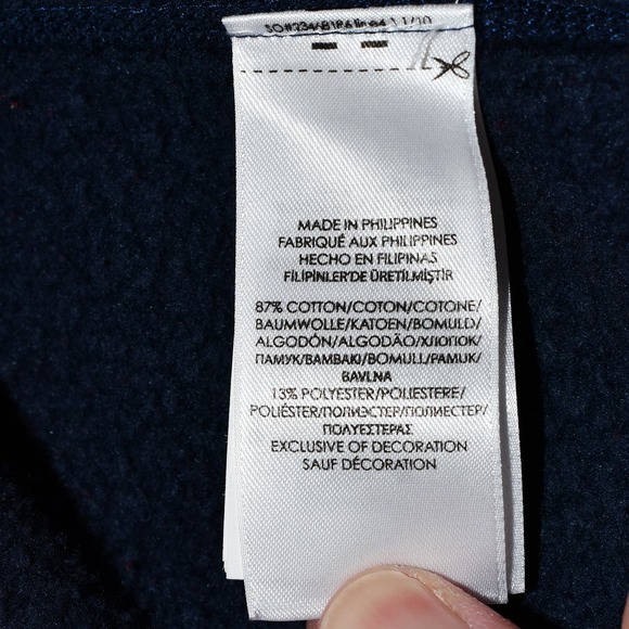 Polo Ralph Lauren “P” Patch Varsity Sweatshirt Sweater Navy Size: SP 0224!!! - Picture 8 of 12